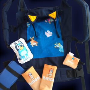 kit accesorios de porteo bluey